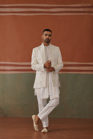 Rohan Shah in Riyaaz - open jodhpuri in White