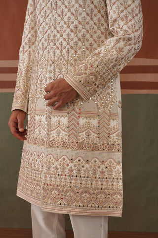 Vihan - Real Mirror Work Sherwani With Detailed Embroidery
