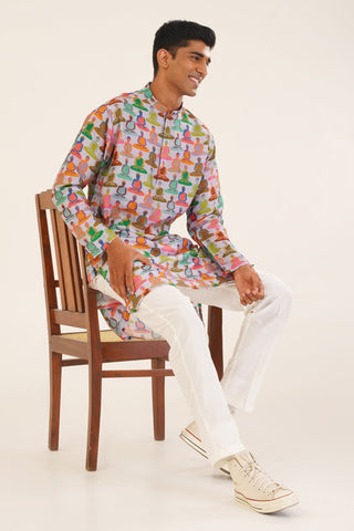 Yajut- Printed short kurta