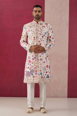 Veera - White Sherwani Set