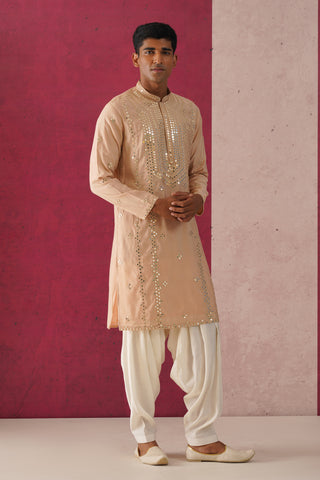 Hiran-Mirror Work Patiyala Kurta Set