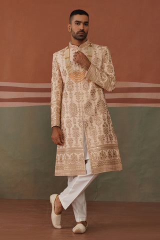 Sufiyan - Peach Sherwani Set