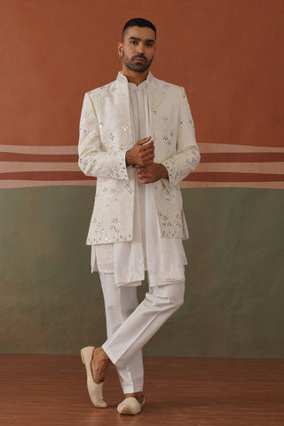 Rohan Shah in Riyaaz - open jodhpuri in White