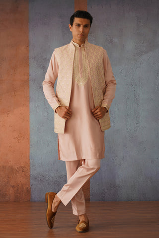 Rayyan -Pink Multicolored Jacket Kurta Set