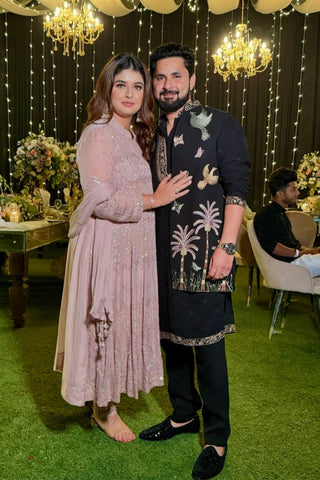 Sajid Shahid in Yashas Jacket Kurta Set with Dupatta and Pants