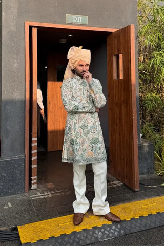 ORRY IN PARIND IVORY SHORT KURTA SET