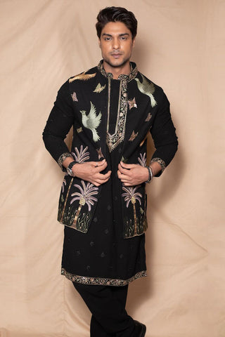 Ankit Gupta in Yashas Jacket Kurta Set with Dupatta and Pants