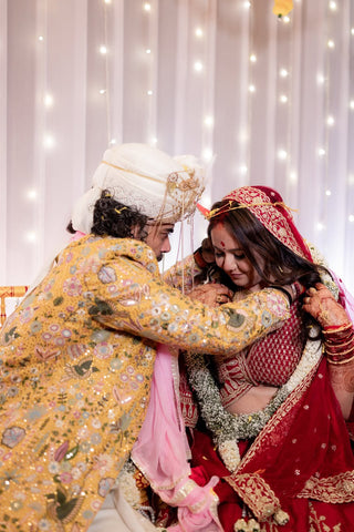 Roopal Tyagi's Husband Nomish Bhardwaj in Phoolpankh Haldi Indowestern Set with Pants