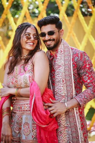 ARJUN M R IN PAISELY PINK KURTA SET
