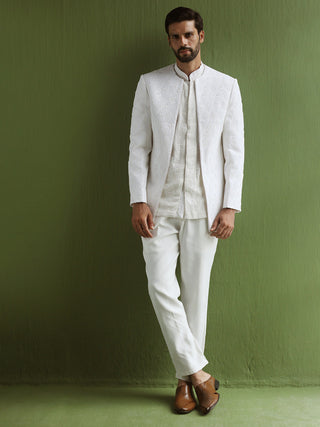 Aranya offWhite Jodhpuri set with shirt and trouser