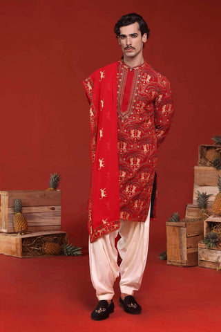 Shikhar Maroon Kurta Set