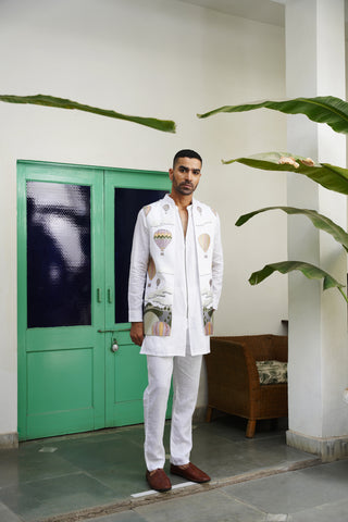 Kubera ivory Kurta set with patiyala and dupatta