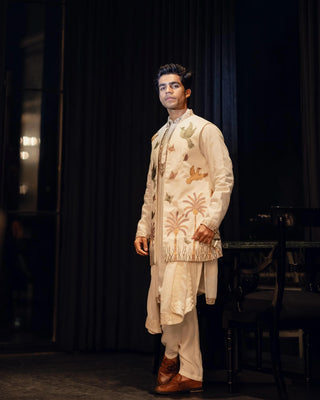 Mihir Gupta in Ishir Jacket Kurta Set with dupatta