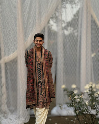 Sohail Mughal in Taranj Multi Kurta patiyala set with dupatta