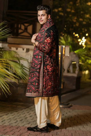Lakshay Gaur in Madhav Multi Kurta Set with Trouser and Dupatta