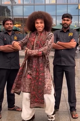 Noel Robinson in Taranj Multi Kurta patiyala set with dupatta