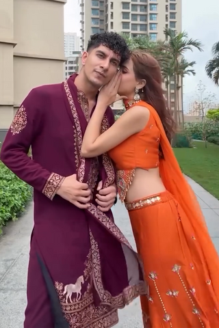 ASHISH BHATIA in Chaar Kadam Wine Kurta Set