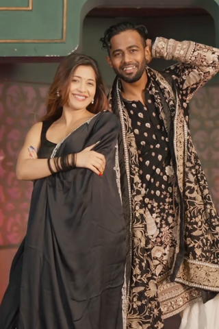 Justin D’Cruz in Kayan Black Kurta Set