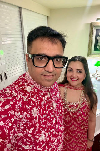 ASHNEER GROVER IN GULBAHAAR HOT PINK SHORT KURTA SET