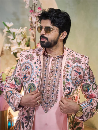 ANKIT CHOPRA IN FOUNTAIN PINK JODHPURI SET