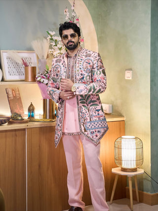 ANKIT CHOPRA IN FOUNTAIN PINK JODHPURI SET