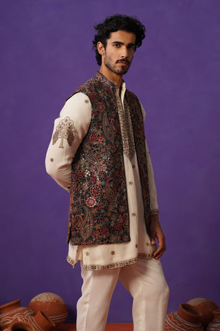 GAGAN BLUE SHORT KURTA SET