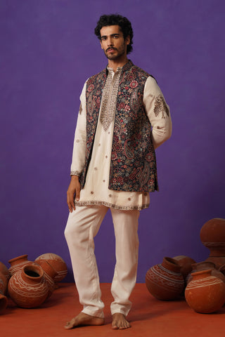 GAGAN BLUE SHORT KURTA SET