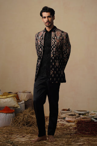 UTSAV BLACK JODHPURI SET