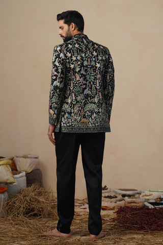 PARIND BLACK JODHPURI SET