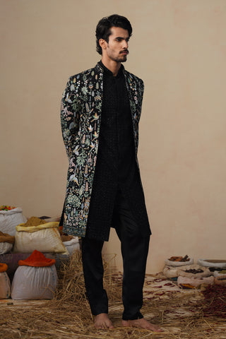 PARIND BLACK INDOWESTERN SET