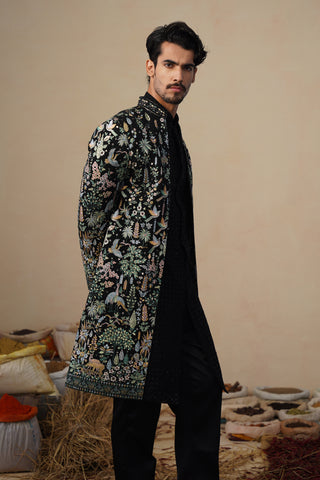 PARIND BLACK INDOWESTERN SET