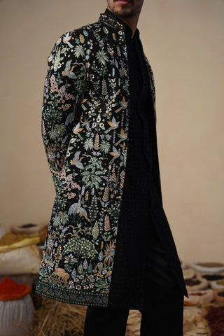 PARIND BLACK INDOWESTERN SET