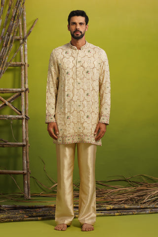 AARSH GOLDEN SHORT KURTA SET