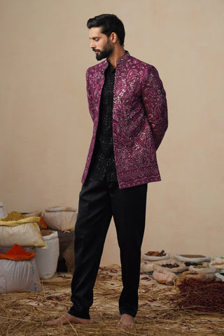 SITARA WINE JODHPURI SET