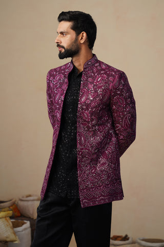 SITARA WINE JODHPURI SET