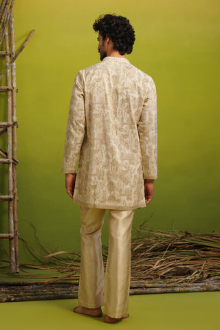 DEVAY GOLDEN SHORT KURTA SET
