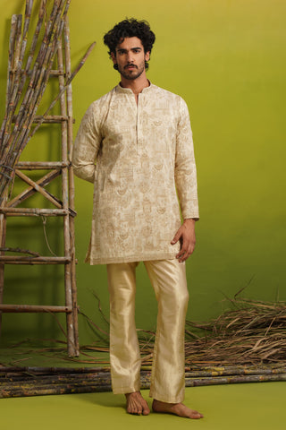 DEVAY GOLDEN SHORT KURTA SET