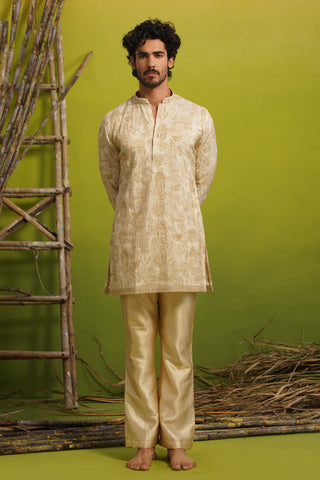 DEVAY GOLDEN SHORT KURTA SET