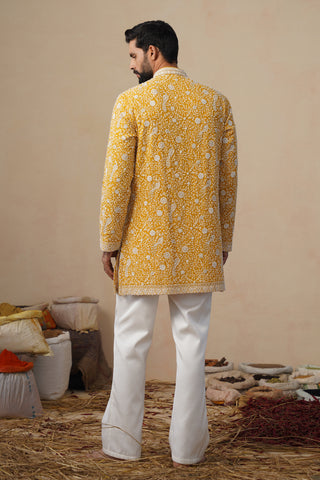 SAMAR CUTDANA HALDI SHORT KURTA SET