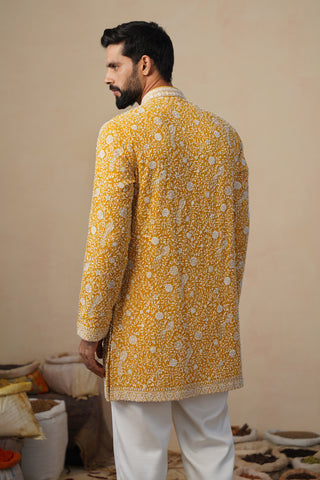 SAMAR CUTDANA HALDI SHORT KURTA SET