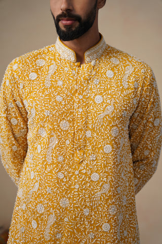 SAMAR CUTDANA HALDI SHORT KURTA SET