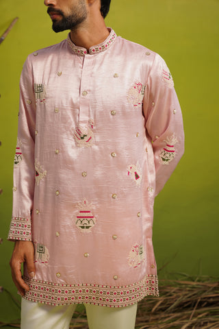 VEDANSH PINK SHORT KURTA SET