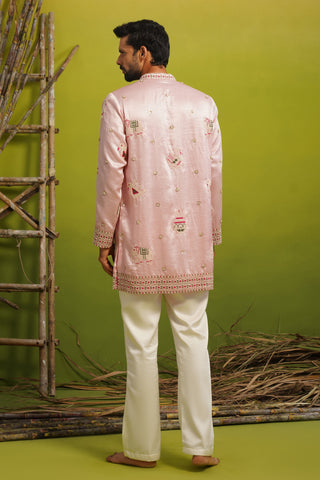 VEDANSH PINK SHORT KURTA SET
