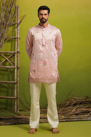 VEDANSH PINK SHORT KURTA SET