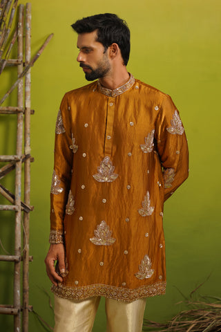 NAAZ COPPER SHORT KURTA SET