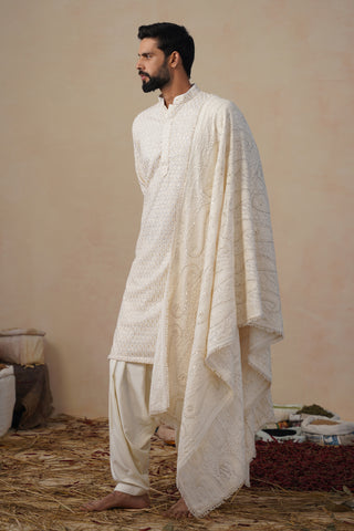 SHVET IVORY KURTA SET