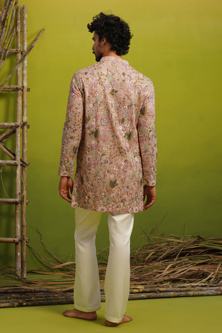 PHOOL PINK SHORT KURTA SET