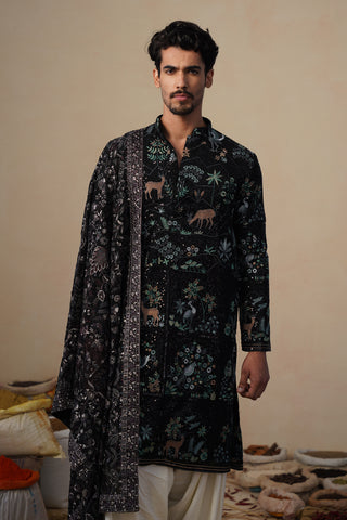 PRABAL BLACK KURTA SET