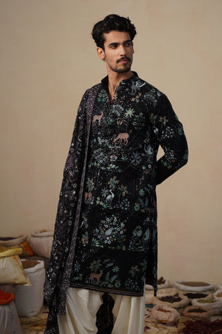 PRABAL BLACK KURTA SET