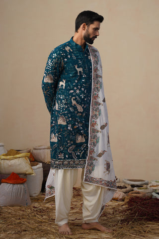 VYOM TEAL BLUE KURTA SET